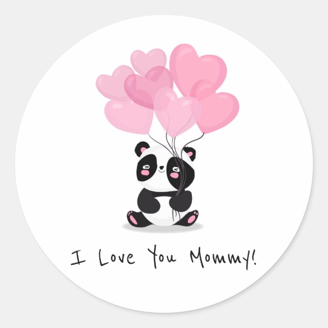 Adesivo Eu Te Amo Dia de as mães De Mamãe | Vinheta (Frente)