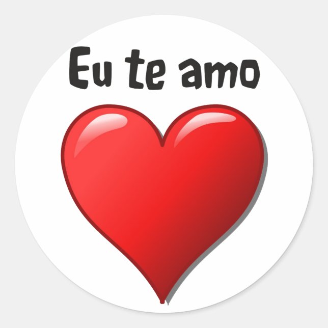 Adesivo Eu te amo - eu te amo em português (Frente)