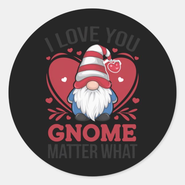 Adesivo Eu Te Amo Gnomo Que Sticker2 (Frente)