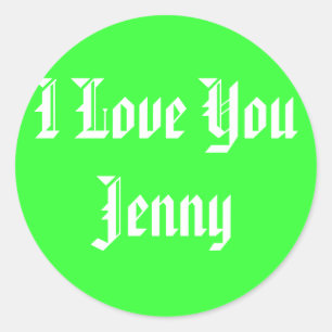 Adesivo Eu Te Amo, Jenny