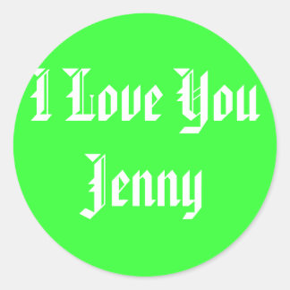 Adesivo Eu Te Amo, Jenny
