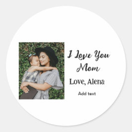 Adesivo Eu te amo mãe dia de as mães elegante adicionar te