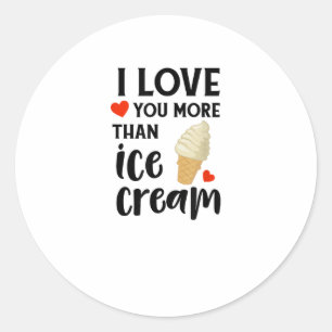 Adesivo Eu Te Amo Mais Do Que Sorvete Doce Citação De Amor
