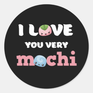 Adesivo Eu Te Amo Muito Mochi Dia de os namorados Bonito