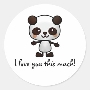 Adesivo Eu Te Amo Tanto De Panda