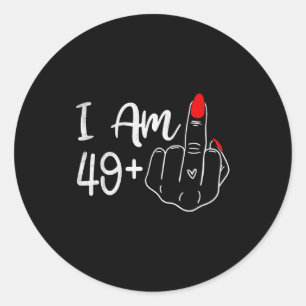 Adesivo Eu Tenho 49 Mais 1 Dedo do Meio Engraçado Aniversá