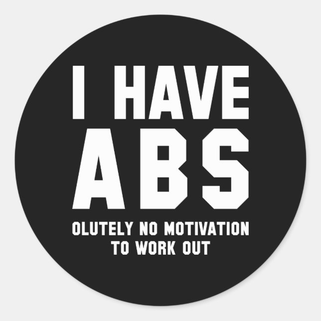Adesivo Eu Tenho Abs (Frente)
