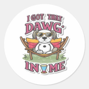 Adesivo Eu Tenho Aquele Cachorro Na Minha Camiseta Clássic