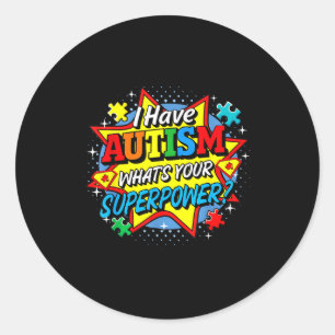 Adesivo Eu Tenho Autismo Qual É Seu Superpoder Puzzle Home