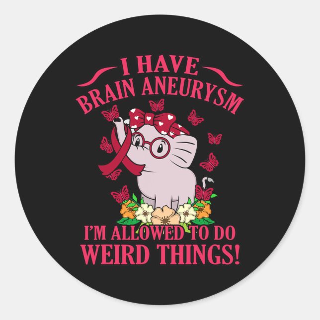 Adesivo Eu tenho conhecimento do neurísmo cerebral mês de  (Frente)