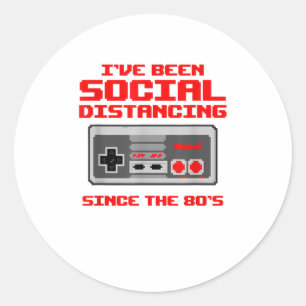 Adesivo Eu tenho distanciado social desde os anos 80