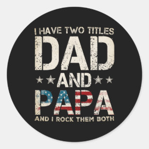 Adesivo Eu Tenho Dois Títulos Pai E Papá, América Flag Fa