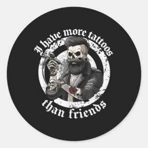 Adesivo Eu Tenho Mais Tatuagens Do Que Amigos Tatuagens Ad