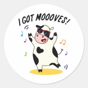 Adesivo Eu Tenho Mooves Bons Dançando Vacas Bons