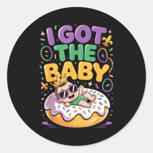 Adesivo Eu Tenho O Bolo Rei Do Mardi Gras Do Bebê Anúncio