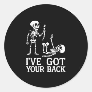 Adesivo Eu Tenho Seu Traje de Esqueletos de Halloween Engr