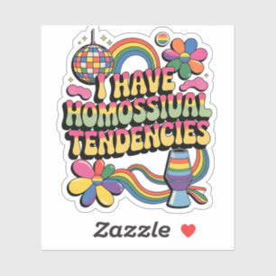 Adesivo Eu tenho tendências homossexuais, mês de orgulho L