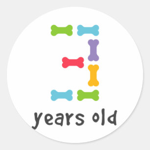 Adesivo Eu tenho três anos