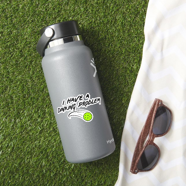 Adesivo Eu tenho um problema de jantar - Presente engraçad (HydroFlask Insitu)