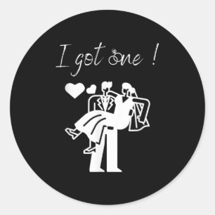 Adesivo Eu Tenho Uma Festa de casamento Engraçada De Menin