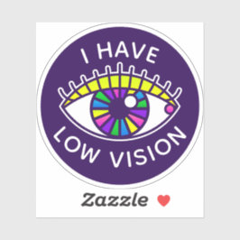 Adesivo Eu Tenho Visão Baixa Visualmente Imparada Olho Ceg