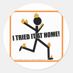 Adesivo Eu tentei-o em casa!