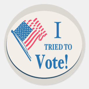 Adesivo Eu tentei votar!