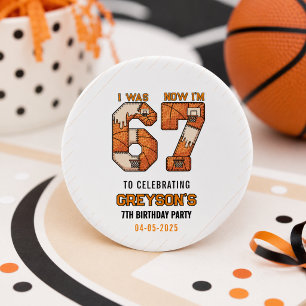 Adesivo Eu Tinha 6 Anos Agora Eu Tenho 7 Basquete – Festa