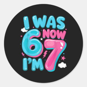 Adesivo Eu Tinha Seis Anos Agora Tenho Sete 67 Groovy 7º A