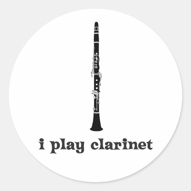 Adesivo Eu Toco Clarinet (Frente)