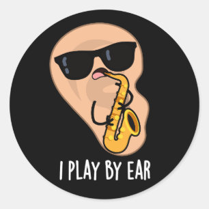 Adesivo Eu Toco Por Ouvir Engraçado Saxofone Pun Dark BG