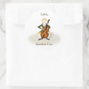 Adesivo "Eu Toco Portanto Eu Sou" Cello Music