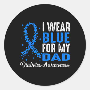 Adesivo Eu Uso Azul Para a Conscientização do Diabetes do