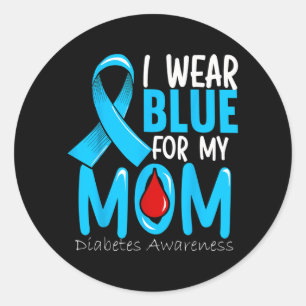Adesivo Eu Uso Azul Para a Minha Mãe - Conscientização sob