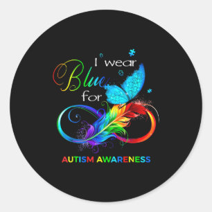 Adesivo Eu Uso Azul Para o Mês de Conscientização do Autis