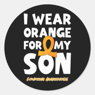 Adesivo Eu Uso Laranja Pelo Meu Filho Leucemia Câncer no S