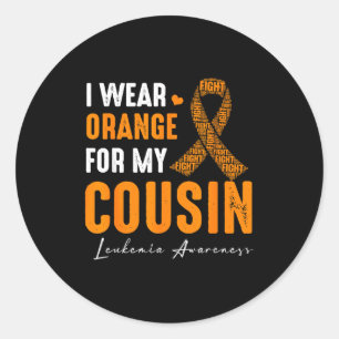Adesivo Eu Uso Laranja Pelo Meu Primo Câncer de Leucemia M