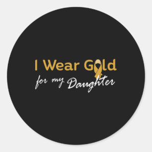 Adesivo Eu Uso Ouro Para a Camiseta da Minha Filha - Cânce