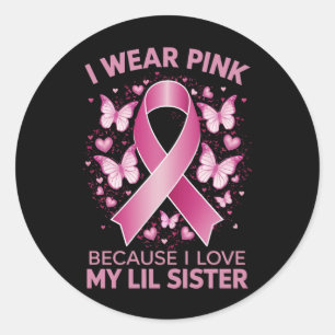 Adesivo Eu Uso Rosa Para a Consciência do Câncer de Mama d