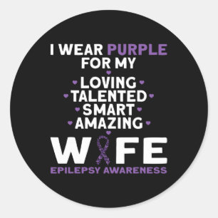 Adesivo Eu Uso Roxo Para a Conscientização da Epilepsia da