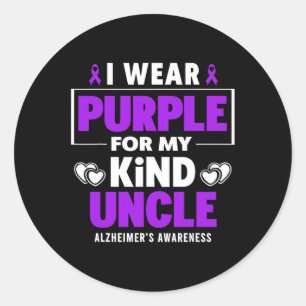 Adesivo Eu Uso Roxo Para a Conscientização do Meu Tio Heim