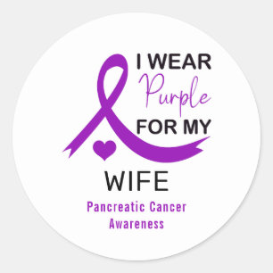 Adesivo Eu Uso Roxo Para O Câncer De Pâncreas Da Minha Esp