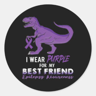 Adesivo Eu Uso Roxo Pelo Amigo Dinossauro Epilepsia Consci