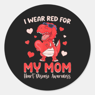 Adesivo Eu Uso Vermelho Para Minha Mãe Dinossauro Doença C