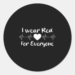 Adesivo Eu Uso Vermelho Para Todos a Conscientização sobre