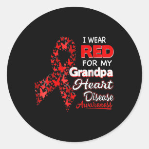 Adesivo Eu Uso Vermelho Pelo Meu Avô Conscientização sobre