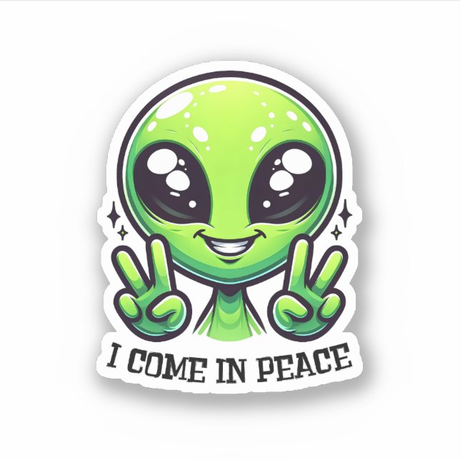 Adesivo Eu Vim Em Paz Vinheira (Frente)