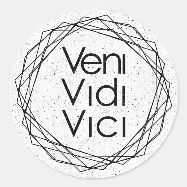 Adesivo Eu Vim, Eu Vi, Eu Conquistei "Veni, Vidi, Vici" (Frente)