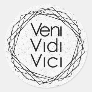 Adesivo Eu vim, mim vi, mim conquistei "Veni, Vidi, Vici "