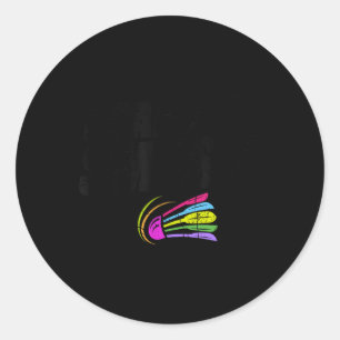 Adesivo Eu Vim Para Esmagar Jogador de Badminton Distresse